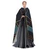 Dwrepo Geometric Lines Halloween Hooded Cloak Full Length Adult Vampire Witch Cape for Halloween Cosplay Costumes view 3