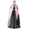 Dwrepo Cute Black Pug Halloween Hooded Cloak Full Length Adult Vampire Witch Cape for Halloween Cosplay Costumes view 3