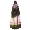 Dwrepo Tropical Tree Halloween Hooded Cloak Full Length Adult Vampire Witch Cape for Halloween Cosplay Costumes view 4