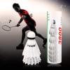 Badminton Shuttlecocks, Badminton Shuttlecocks Feather Shuttlecocks with Storage Case 6Pcs White PVC Badminton Balls Shuttlecocks Lightweight and Portable for Practice and Casual view 4