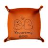 Boo Basket Stuffers for Him Her, Spooky Valet Tray for Girlfriend Boyfriend, Cute Halloween Decor, You Are My Boo Leather Tray Jewelry Dish,Mens Boo Basket Essentials view 1
