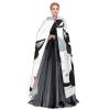 Dwrepo Black and White Cats Halloween Hooded Cloak Full Length Adult Vampire Witch Cape for Halloween Cosplay Costumes view 3