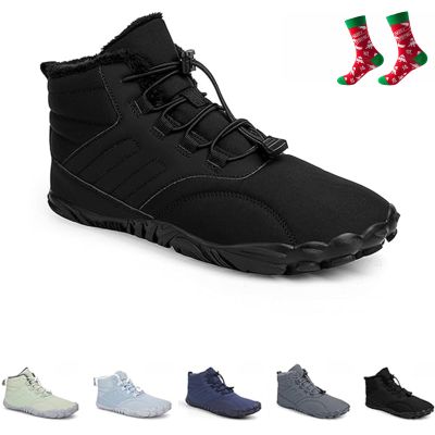 Giltpeak Barefoot Mens Wide Barefoot Mens Winter, Winter Wide Toe Barefoot Comfortable Shoes Boots, Barefoot Womens(902-black,10.5Women/8.5Men)