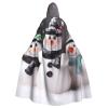 Dwrepo Cute Snowman Halloween Hooded Cloak Full Length Adult Vampire Witch Cape for Halloween Cosplay Costumes view 1