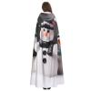 Dwrepo Cute Snowman Halloween Hooded Cloak Full Length Adult Vampire Witch Cape for Halloween Cosplay Costumes view 4
