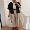 Women's Cardigans Shirt Short Sleeve Button Down Sweater Crop Top Y2k Fashion Knitted Shirt Top Streewear (standard, S, Black) view 4