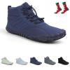 Giltpeak Barefoot Mens Wide Barefoot Mens Winter, Winter Wide Toe Barefoot Comfortable Shoes Boots, Barefoot Womens(902-blue,9.5Women/7.5Men) view 1