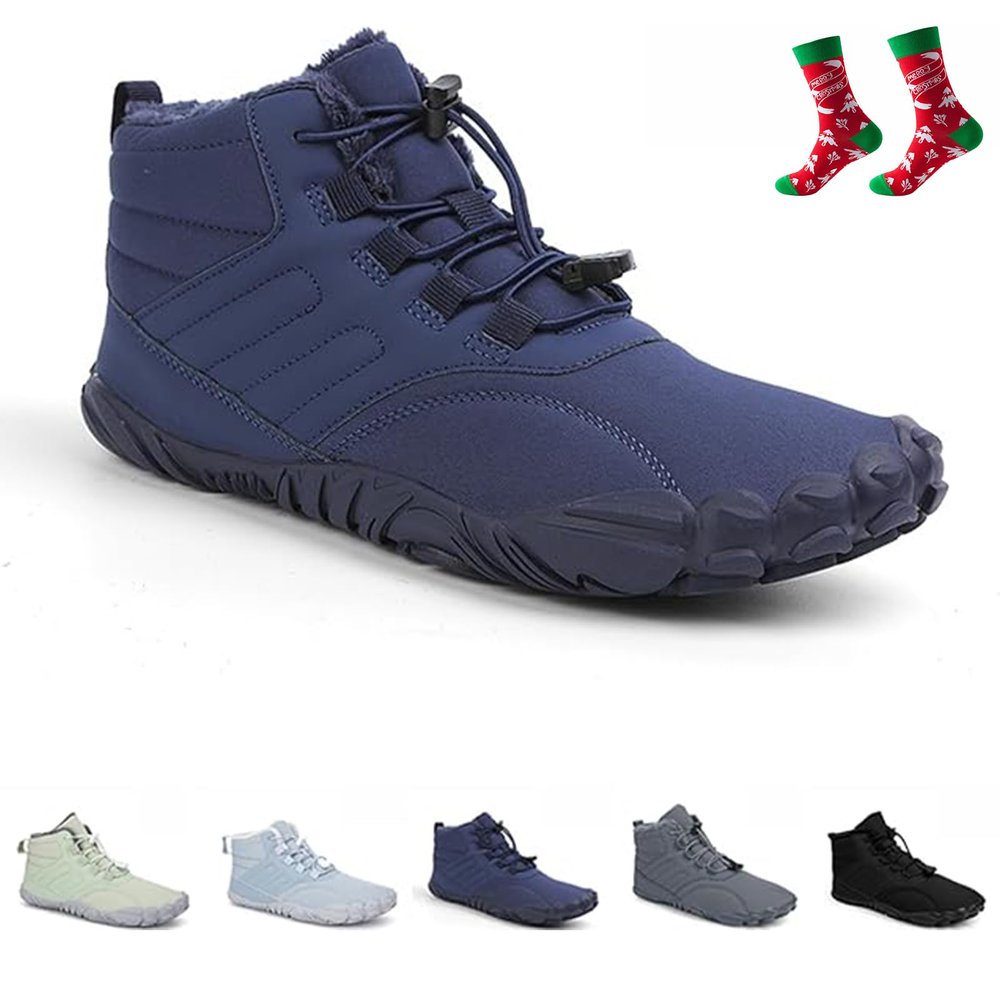 Giltpeak Barefoot Mens Wide Barefoot Mens Winter, Winter Wide Toe Barefoot Comfortable Shoes Boots, Barefoot Womens(902-blue,11.5Women/9.5Men)