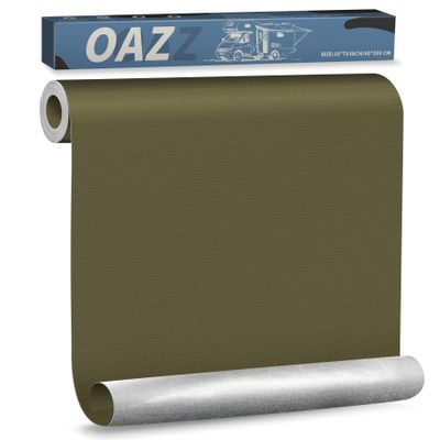 OAZ 16 x 79 inch Canvas Repair Patches Canvas Fabric Patch Self-Adhesive Fabric Repair Tape Waterproof Outdoor Gear Patch Kit for Boat Cover Awning Sofa Chair Couch Tent Bag (Green)