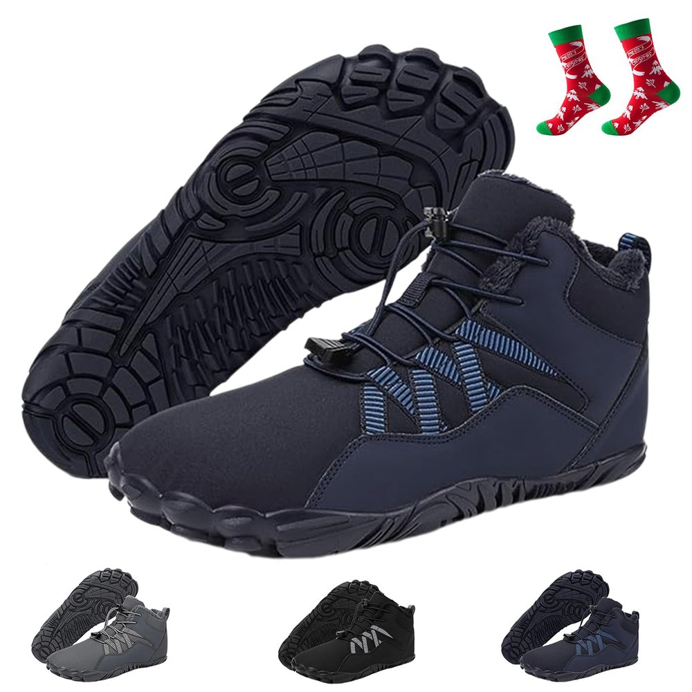 Giltpeak Barefoot Mens Wide Barefoot Mens Winter, Winter Wide Toe Barefoot Comfortable Shoes Boots, Barefoot Womens(901 blue,16Women/14Men)