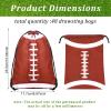 Berlune 48 Pieces Football Party Favors Drawstring Gift Bags 10 x 7 Inch Football Sports Goodie Bags Super Birthday Supplies Backpack Bulk Bowl for Gym Travel Party Storage Favors Supplies view 2