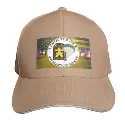 509th Parachute Infantry Regiment Baseball Cap Adjustable Trucker Veteran Cap for Men Women Natural
