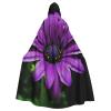 Dwrepo Purple Daisy Halloween Hooded Cloak Full Length Adult Vampire Witch Cape for Halloween Cosplay Costumes view 1