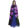 Dwrepo Purple Daisy Halloween Hooded Cloak Full Length Adult Vampire Witch Cape for Halloween Cosplay Costumes view 2