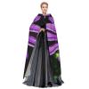 Dwrepo Purple Daisy Halloween Hooded Cloak Full Length Adult Vampire Witch Cape for Halloween Cosplay Costumes view 3