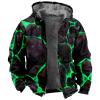 RODYETQQ Sweatshirts for Men Thick Zipper Jacket Hoodie Sherpa Sweatshirt Full Zip men's sherpa lined full-zip hooded Sherpa Lined Jacket Men Zip Up Hoodied Coats Fall Winter1-Multicolor,5X-Large view 1