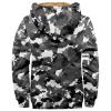 RODYETQQ Flannels Hoodies for Men Outdoor Casual Sweatshirt Windproof Hoodie Camo Jacket for Men Zip Up Winter Camouflage Jackets Camo Fleece Jacket Mens Full Zip Outdoor Coats(1-Gray,Large) view 2