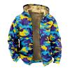 RODYETQQ Varsity Jacket Men Heavyweight Sherpa Lined Hoodie Casual Sweatshirt Big and Tall Camoflauge Jacket Camo Fleece Jacket Men Full Zip Men's Hoodies Full Zip Thermal(1-Blue,4X-Large) view 1