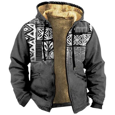 Rodyetqq Heavy Duty Long Sleeve Sweatshirt Full Zip Camo Hoodie for Men Winter - Camouflage Men's Jacket Fleece (2-Gray, Large)