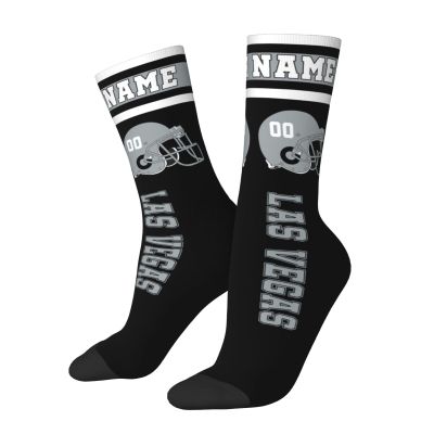 Personalize Las Vegas Socks Customized Name Number Athletic Socks Crew Socks Fans Gift for Men Women Youth