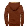 Rodyetqq Sherpa Lined Flannel Sweatshirt Zip Up Hoodie for Men - Black (3-Ginger, Large) view 3