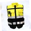 BRIGHTFUFU High Visibility Safety Vest Reflective Vest for Men Women Gear for Construction Running Biking view 4