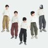 MINI PANDA Kid's Jogging Pants Boys' Quick-Dry Hiking Pants Teenage Cargo Pants,Medium Thickness Reddish Brown view 2