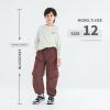 MINI PANDA Kid's Jogging Pants Boys' Quick-Dry Hiking Pants Teenage Cargo Pants,Medium Thickness Reddish Brown view 4