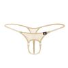 Kweltzeit Men's Thong Underwear G-string Mens Open Front Underwear Thong Sexy Men's Lingerie Beige view 3