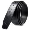 3515202 Reversible Belt Strap Without Buckle Replacement Genuine Leather Dress Belt Strap 1-3/8"(35mm) wide (Black/Black, 32) view 1