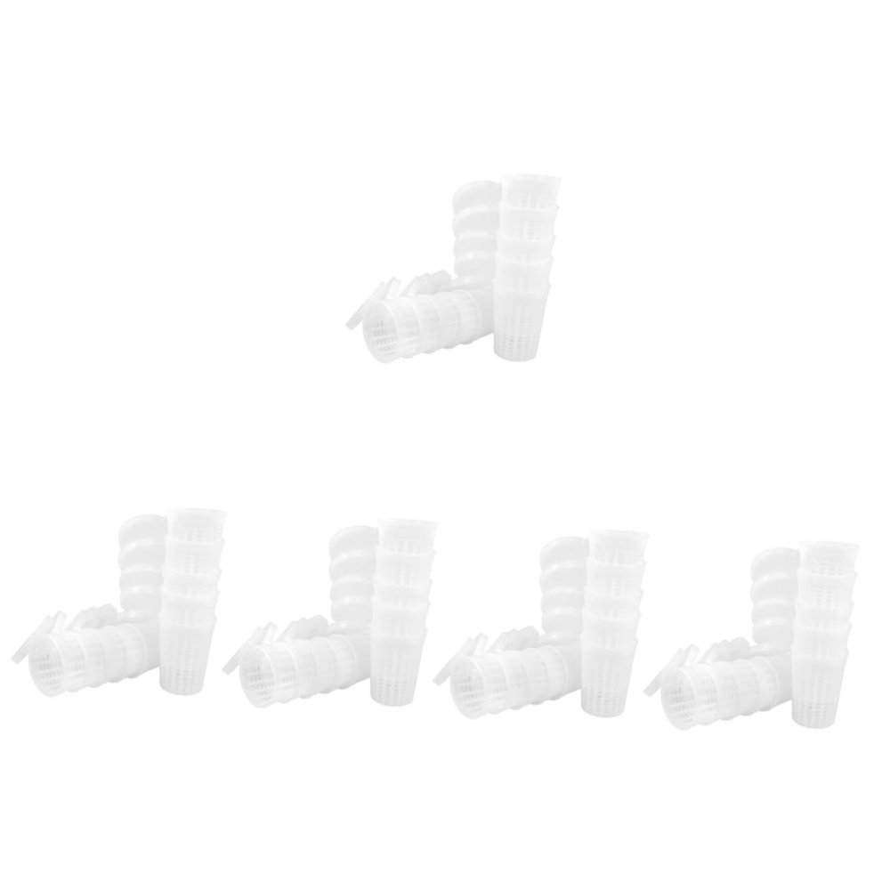 Mipcase 50pcs Carp Fishing Equipment Bait Cage Sturdy Plastic Fish Holder Lure Basket Hollow Design for Bait Conservation