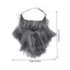 GALPADA 7pcs Grey Fake Beard for Halloween Costume and Stage Performance Comfortable and Breathable Suitable for Ages for Parties and Cosplay Events view 2