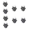GALPADA 8pcs Grey Fake Beard for Cosplay and Halloween Costume Comfortable and Easy to Wear for Pirate Dress-up and Stage Performance view 1