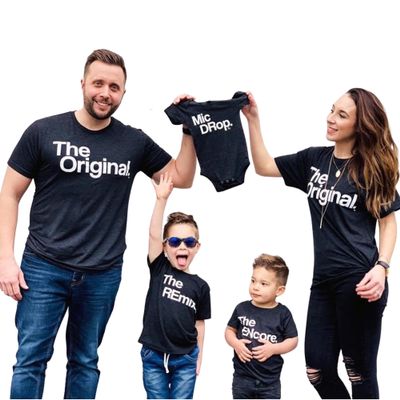 Family Matching Mom and Dad Shirts, Generation Shirts, The Original The Remix The Encore (5T, A Fresh New Beat)