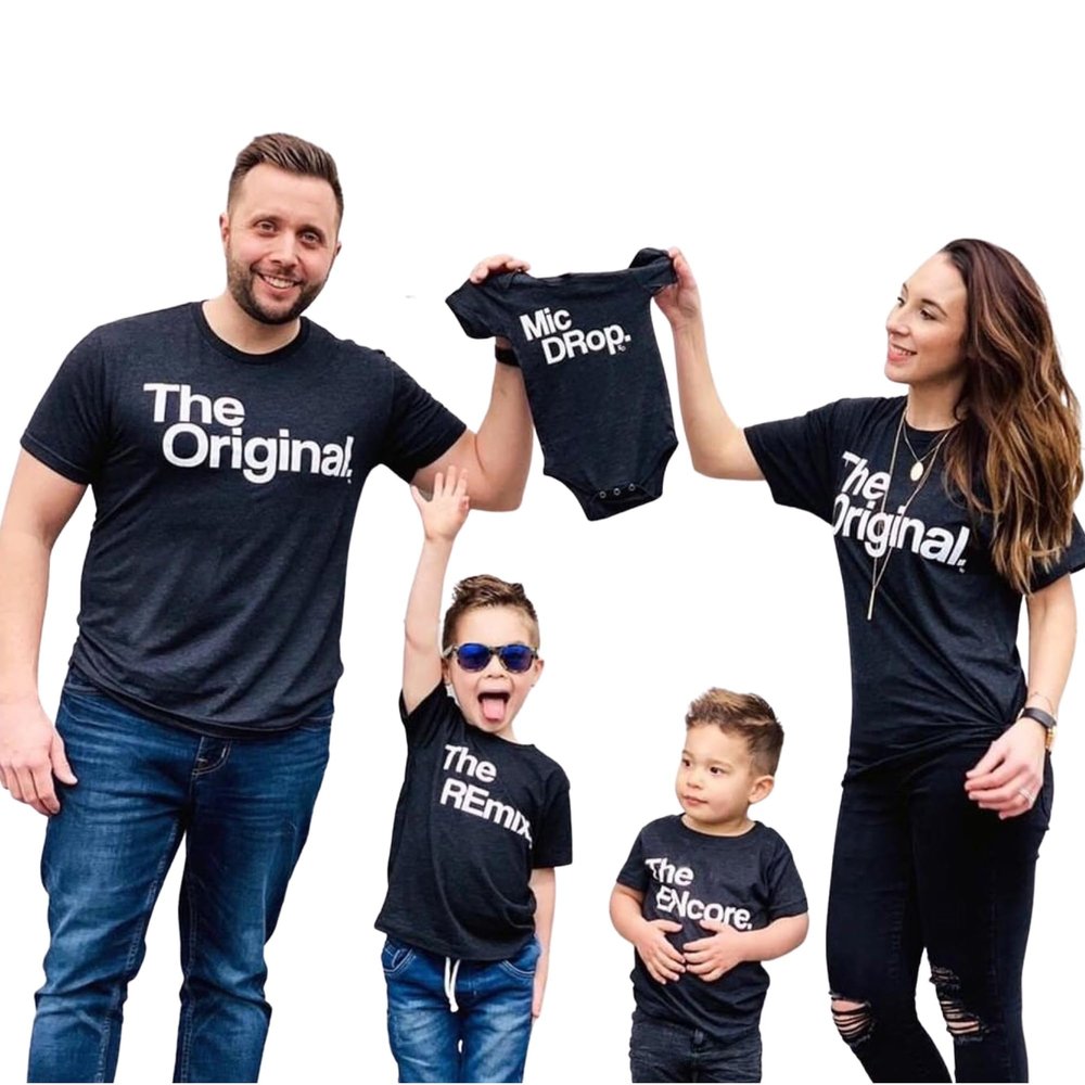 Family Matching Mom and Dad Shirts, Generation Shirts, The Original The Remix The Encore (5T, A Fresh New Beat)