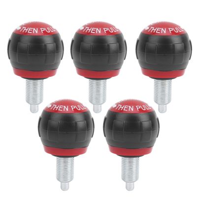 M16 Pull Pin Spring Pins, Fitness Pop Pull Pin, Pull Pin Spring Knob Replacement Parts, Knob Release Synthetic Cardboard Handle Exercise Spare Accessory for Home Fitness Exercise (Black Red)