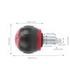 M16 Pull Pin Spring Pins, Fitness Pop Pull Pin, Pull Pin Spring Knob Replacement Parts, Knob Release Synthetic Cardboard Handle Exercise Spare Accessory for Home Fitness Exercise (Black Red) view 3