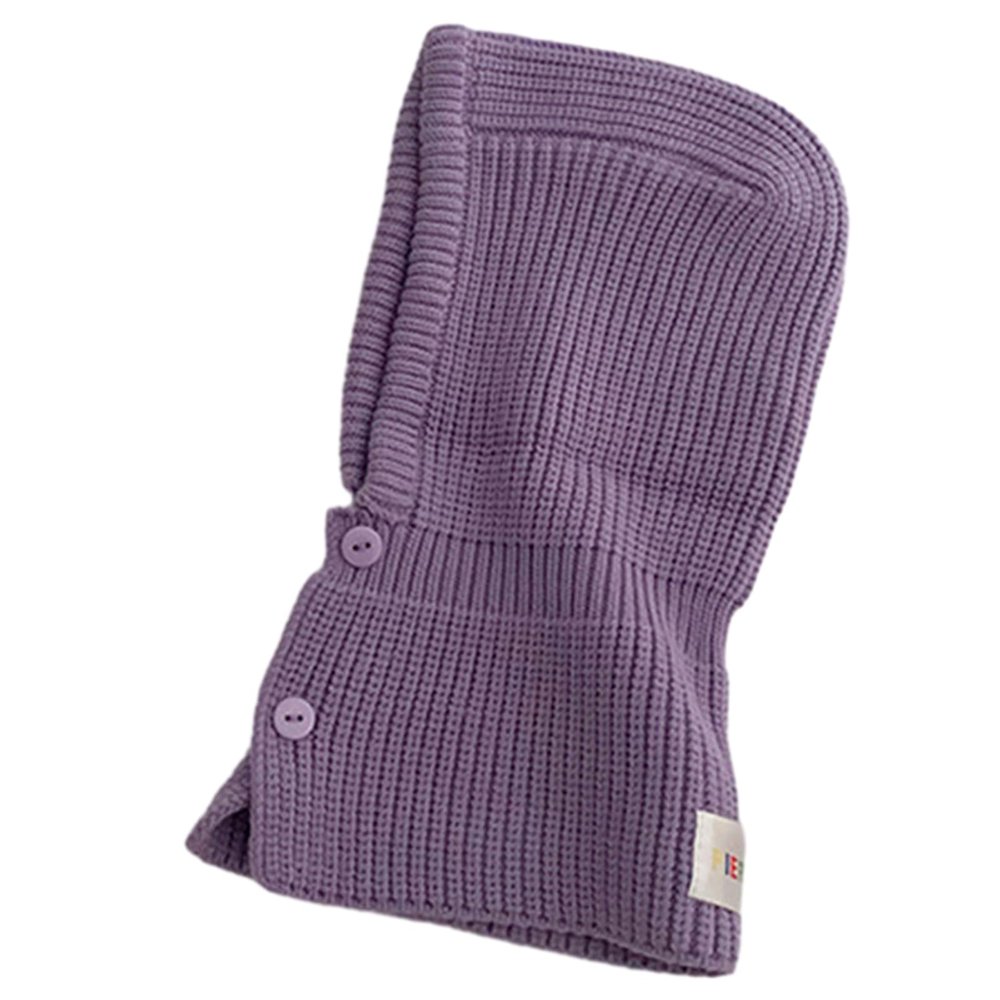Dsgzkk Hat,2-in-1 Winter Warm Shawl Hat for Baby Knit Solid Color Ear Muff Hat Outdoor Activity Windproof Pullover Scarf Hat