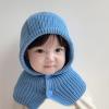 Dsgzkk Hat,2-in-1 Winter Warm Shawl Hat for Baby Knit Solid Color Ear Muff Hat Outdoor Activity Windproof Pullover Scarf Hat view 4