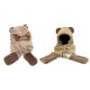Dsgzkk Hat,Cute Bear Ears Plush Hat Scarf 3 in 1 Scarf Gloves Set Sweet Headband for Sweet Women Teen Girls Windproof Combo Beige view 4