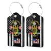 18th Engineer Brigade Vietnam Combat Engineer 2 Pcs Leather Baggage Bag Luggage Tags with Stainless Steel Loop and Travel Bag Cover view 1