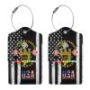 18th Engineer Brigade Vietnam Combat Engineer 2 Pcs Leather Baggage Bag Luggage Tags with Stainless Steel Loop and Travel Bag Cover view 2