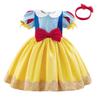 HIHCBF Baby Girls Snow White Princess Bowknot Christening Dress Pageant Wedding Party Xmas Birthday Baptism Tutu Gown w/Headwear view 1