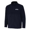 Antigua Men's College Navy Seattle Seahawks Daily Fused Full-Zip Jacket view 1