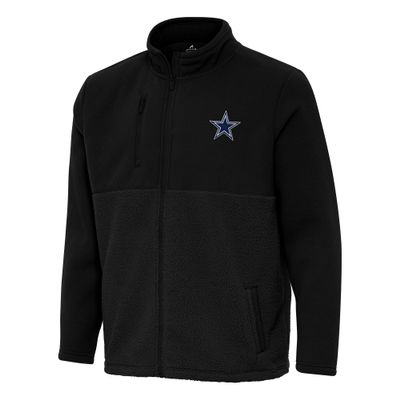 Antigua Men's Black Dallas Cowboys Daily Fused Full-Zip Jacket