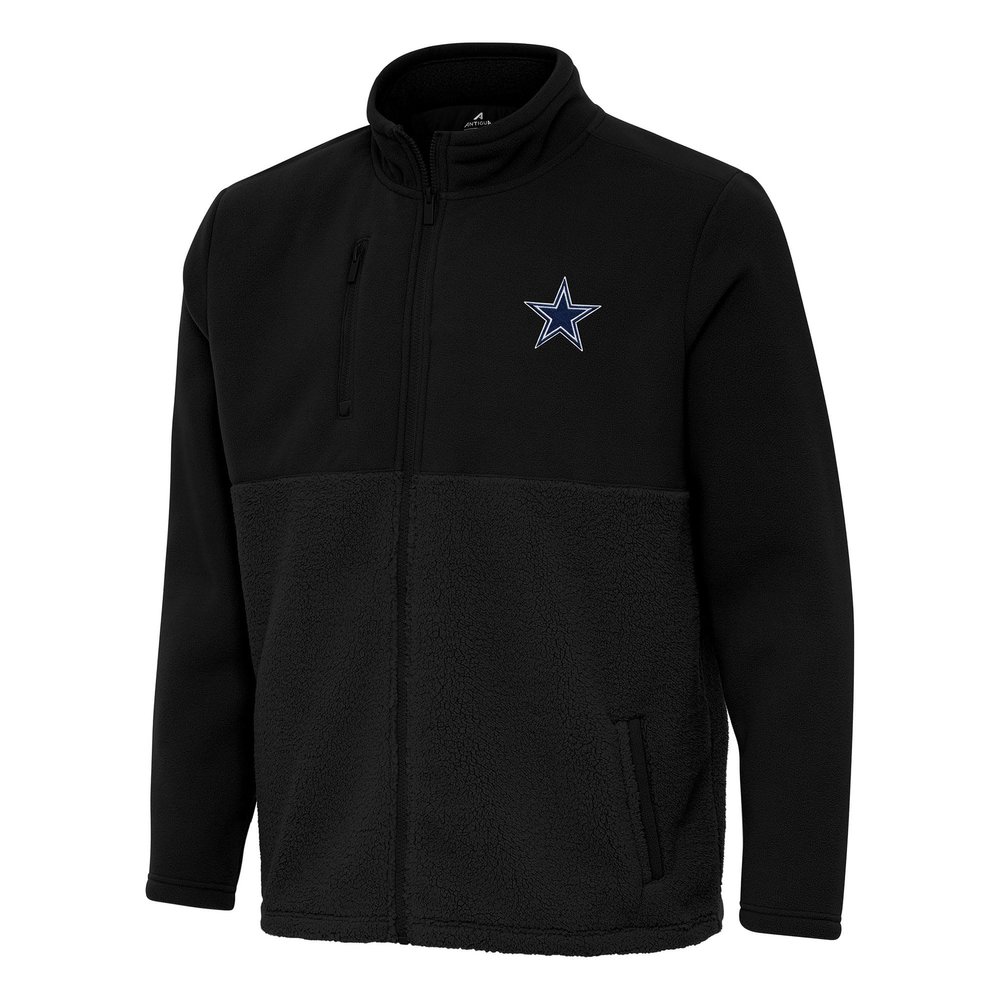 Antigua Men's Black Dallas Cowboys Daily Fused Full-Zip Jacket