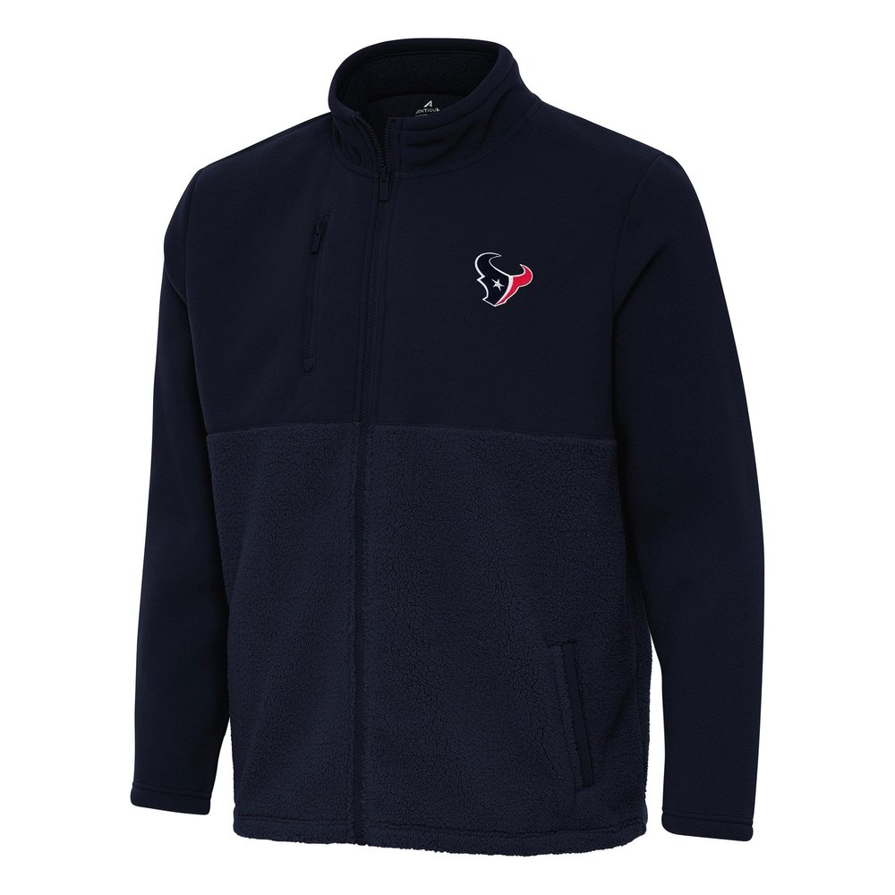 Antigua Men's Navy Houston Texans Daily Fused Full-Zip Jacket