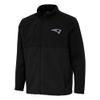 Antigua Men's Black New England Patriots Daily Fused Full-Zip Jacket