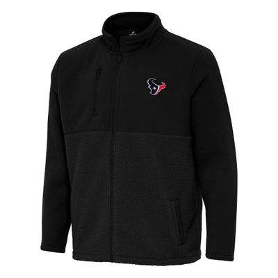 Antigua Men's Black Houston Texans Daily Fused Full-Zip Jacket
