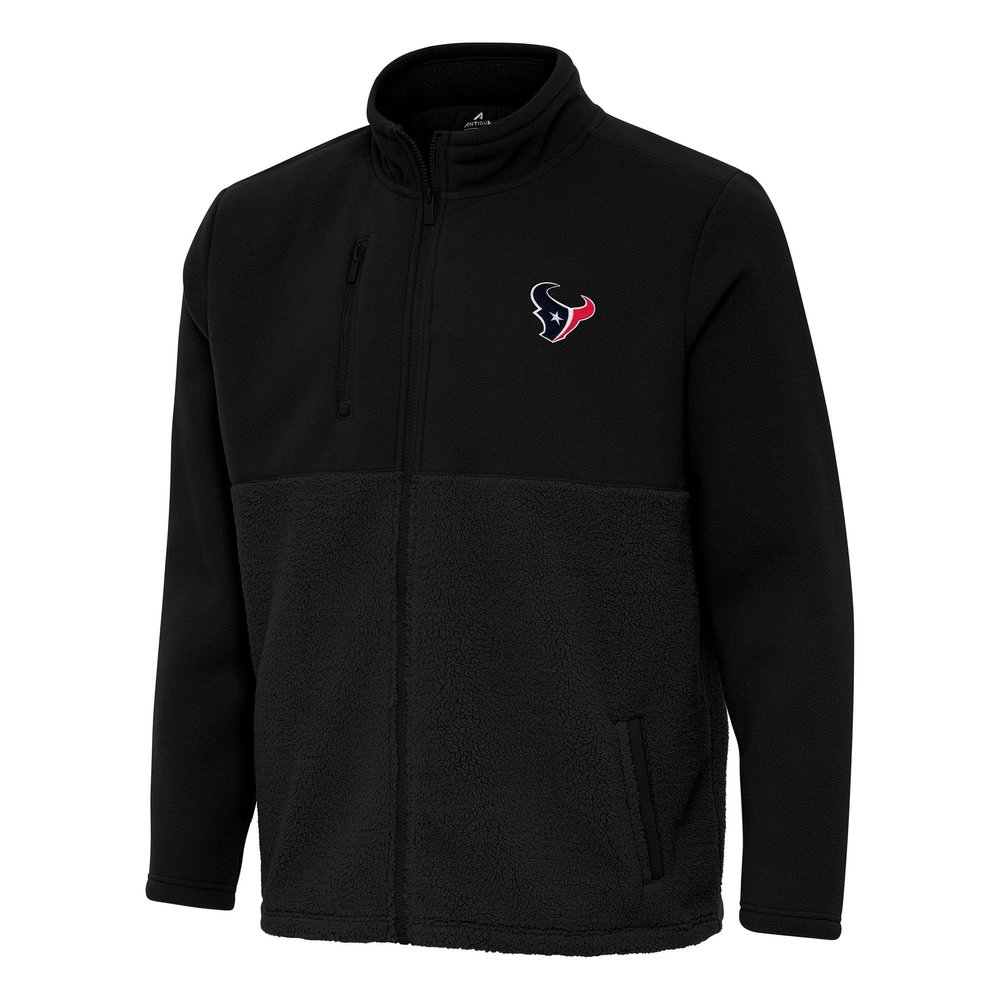 Antigua Men's Black Houston Texans Daily Fused Full-Zip Jacket